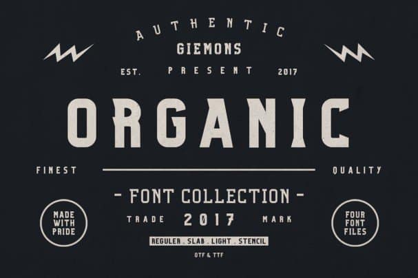 Download Organic Family font (typeface)