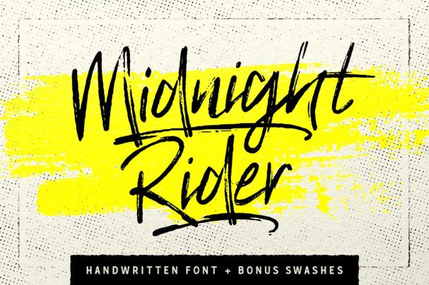 Download Midnight Rider font (typeface)