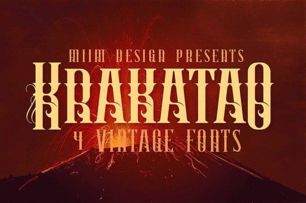 Download Krakatao - Vintage font (typeface)