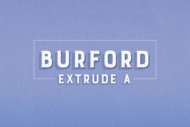 Download Burford Extrude A font (typeface)