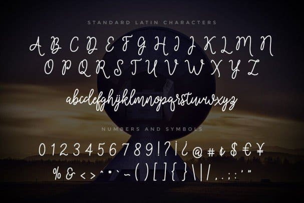 Download Cosmodrome Monoline Script font (typeface)