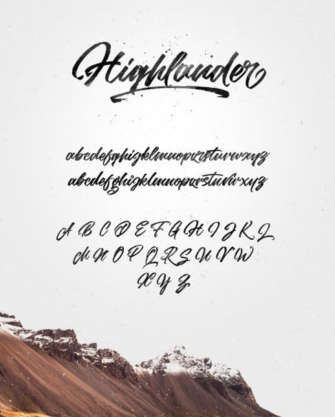 Download Highlander marker script font (typeface)