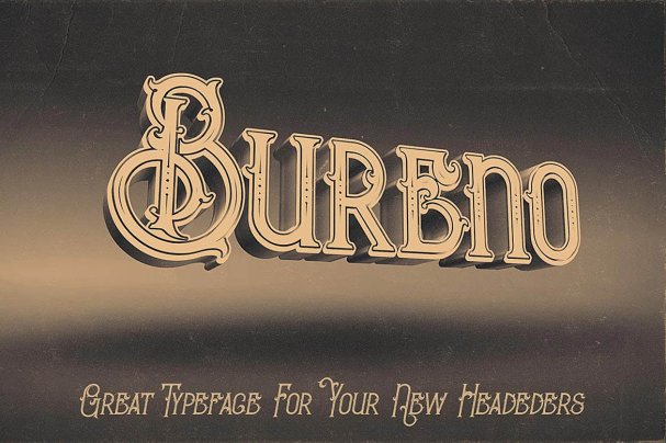Download Bureno - Decorative font (typeface)