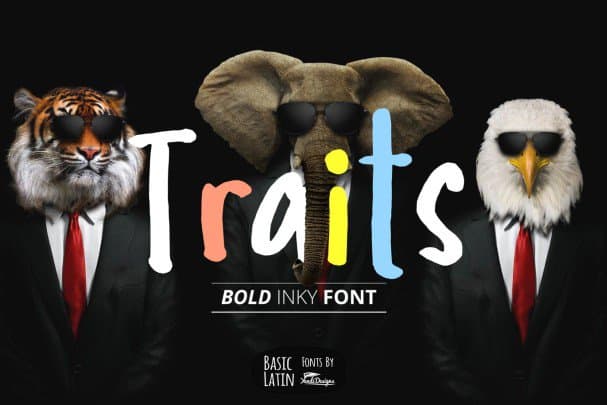 Download Traits Inky font (typeface)