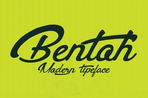 Download Bentoh modern typeface font (typeface)