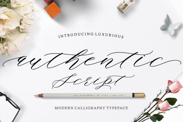 Download Authentic Script font (typeface)