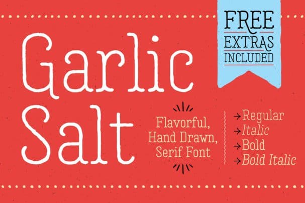 Download Garlic Salt Family font (typeface)