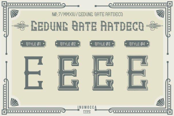 Download GS. Art Deco Family font (typeface)