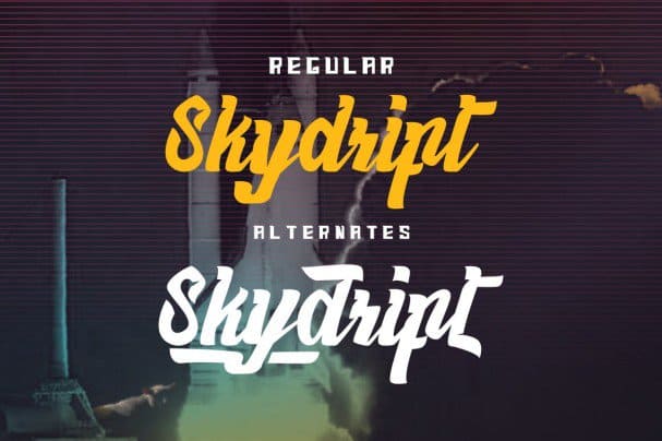 Download Haynthams Spacescript 2 in 1 font (typeface)