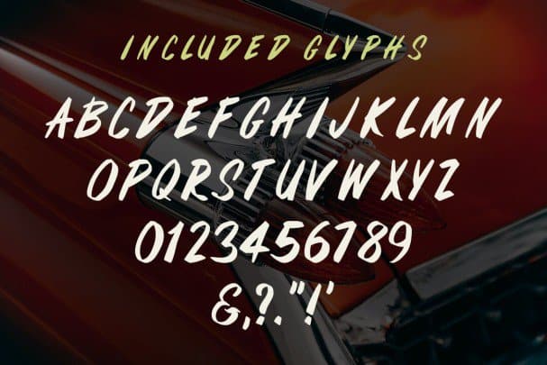 Download Fifties Paint Brush font (typeface)