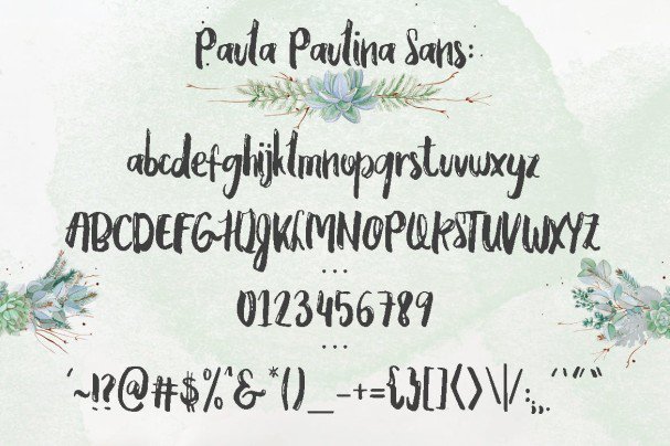 Download Paula Paulina font (typeface)