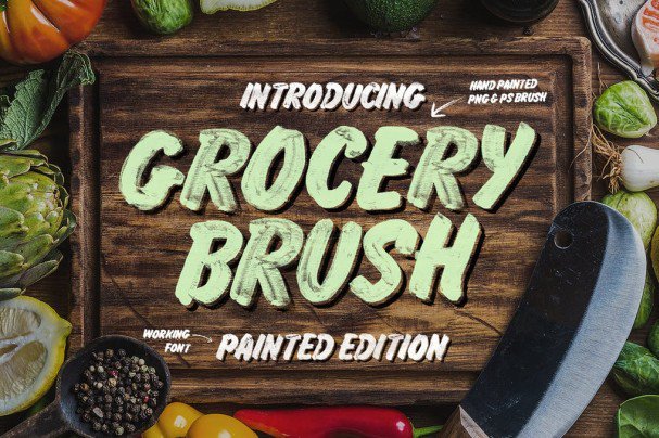 Download Grocery Brush font (typeface)