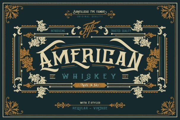 Download American Whiskey font (typeface)