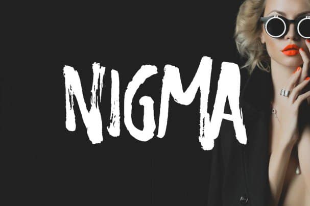 Download Nigma - Brush font (typeface)
