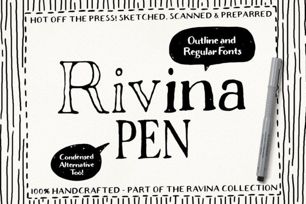 Download Rivina Pen Family font (typeface)