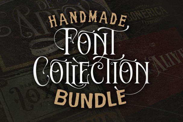 Download Handmade Font Collection Bundle font (typeface)