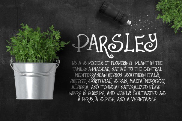 Download Parsley font (typeface)