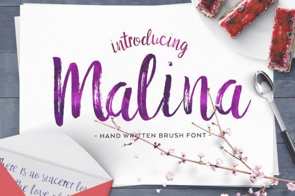Download Malina Brush font (typeface)