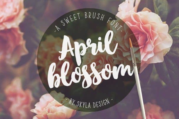 Download Script brush, April blossom font (typeface)