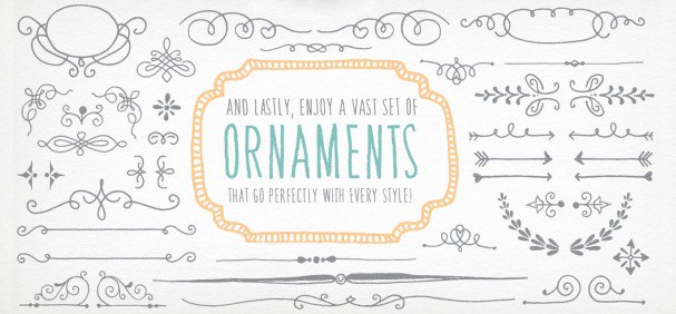 Download Amorie Elements - Flourishes font (typeface)