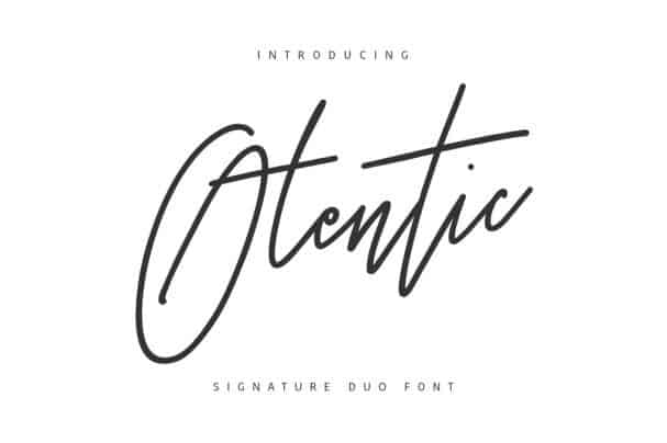 Free Download Otentic Signature Typeface Fonts Collection