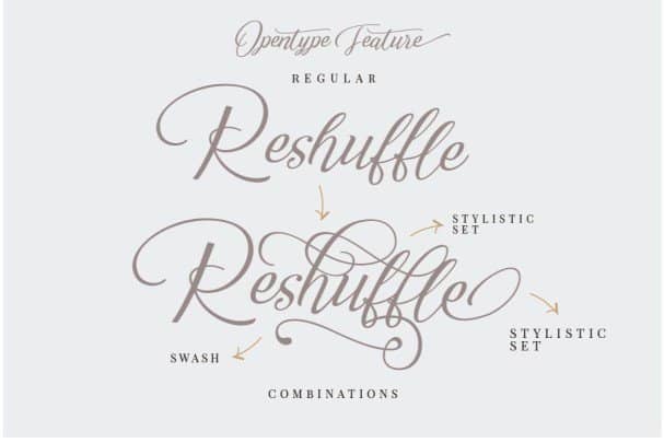 Reshuffle Script font free download • AllBestFonts.com