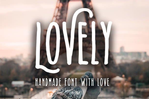 Download Lovely - Handmade With Love font (typeface)