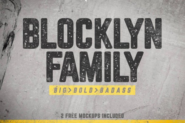 Download Blocklyn Family + Mockups font (typeface)