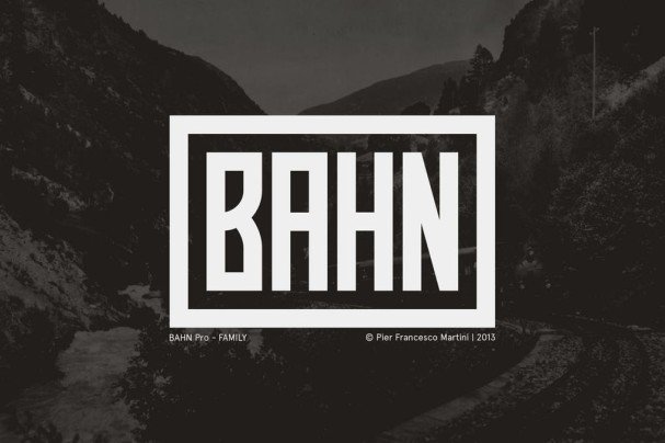 Download BAHN Pro - FAMILY font (typeface)