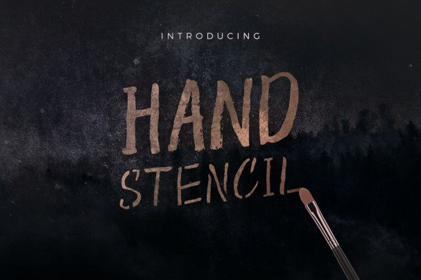 Download Hand Stencil font (typeface)