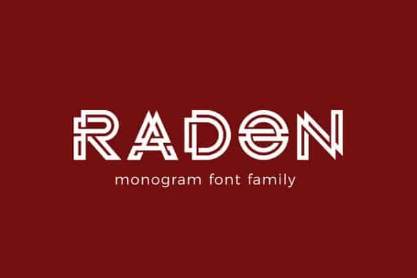 Download RADON monogram logo font (typeface)