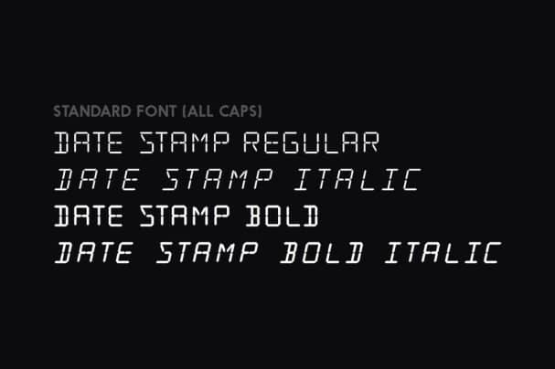 Download Date Stamp font (typeface)