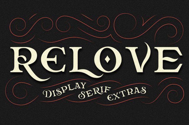 Download Relove Typeface + Extras font (typeface)