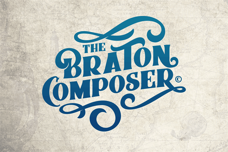 Download Braton Composer Stamp Rough font (typeface)