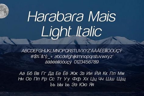 Harabara Mais Light Italic