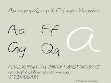 AutographScriptEF Light Regular