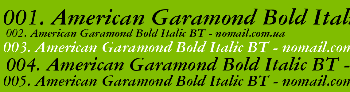 American Garamond Bold BT