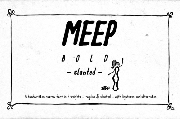 Meep Bold Slanted