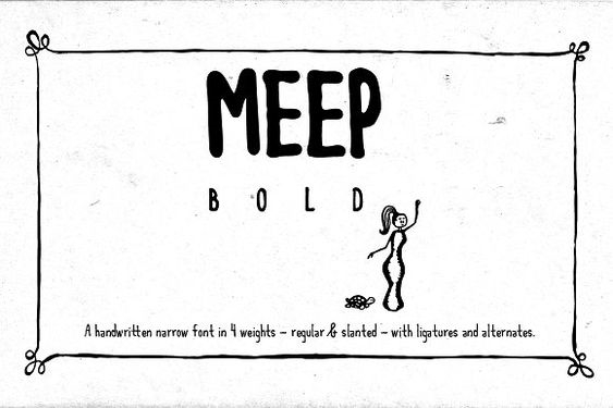 Meep Bold Slanted 